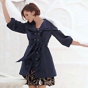 Stylish Navy Blue Trench Coat